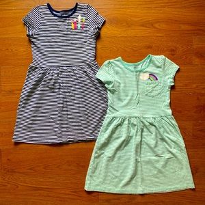 DRESS BUNDLE - 2 Girls Carter's Striped Dresses - Size 7